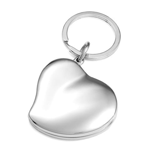 Custom Engraved Heart Photo Locket Keychain-CG1000